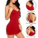 Sexy Lingerie Mini Dress Fashion Ladies Sleepwear Women Lace Silk Satin Nighties See Through Nightwear Nightgowns Pajamas